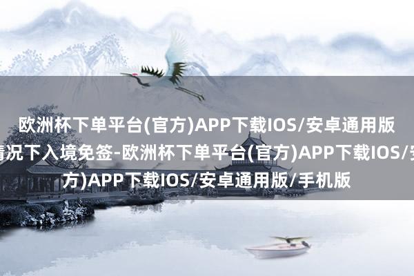 欧洲杯下单平台(官方)APP下载IOS/安卓通用版/手机版那么什么情况下入境免签-欧洲杯下单平台(官方)APP下载IOS/安卓通用版/手机版